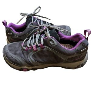 Merrell Womens Proterra GTX Hiking Shoes Size 7.5 Black/purple J48118